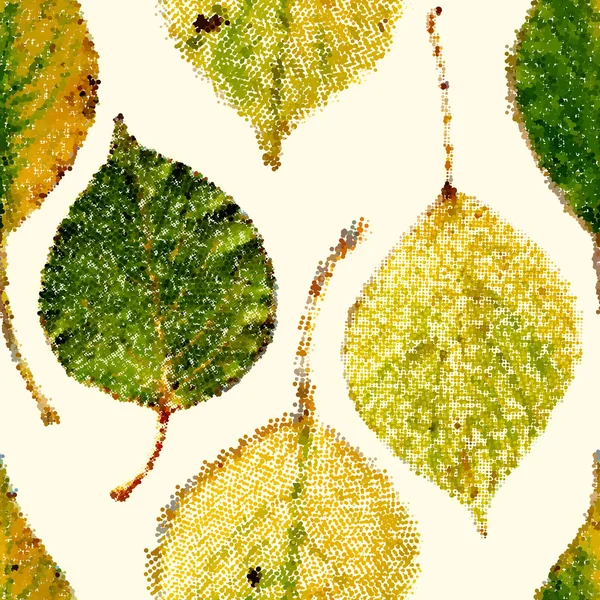 Бесшовные листья фона — стоковый вектор