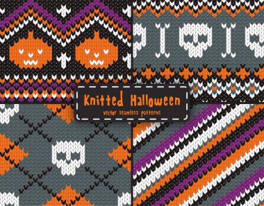 Dikişsiz halloween desenleri.