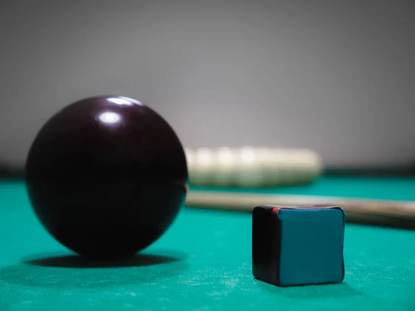 Billiard Chalk Table Russian Billiard Pyramid — Stock Photo, Image