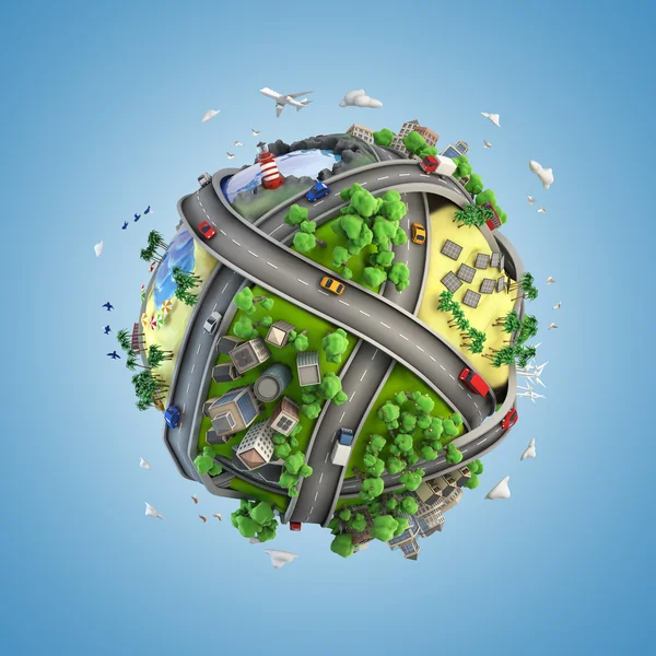 Globe concept van de wereld en leefstijl Stockafbeelding