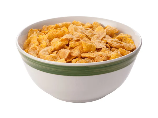 Cornflakes geïsoleerd met uitknippad — Stockfoto