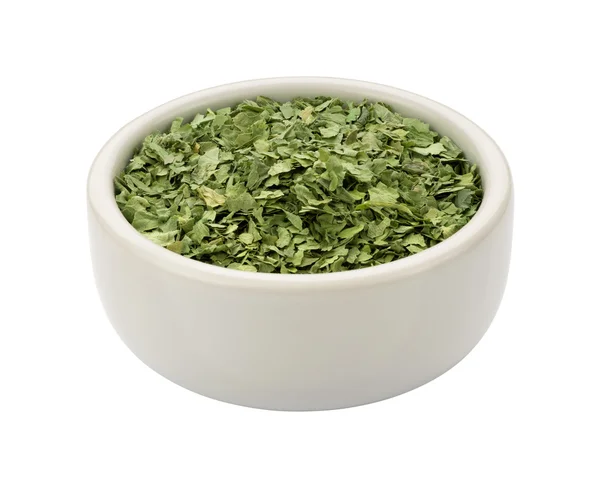 Dried Cilantro in a Bowl isolated — Stock Photo, Image