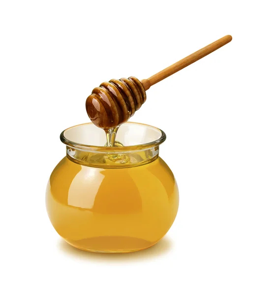 Honey Jar terisolasi — Stok Foto