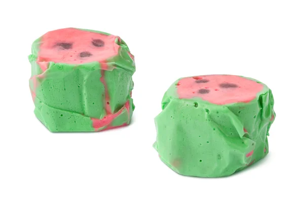 Watermeloen zout water taffy geïsoleerd — Stockfoto