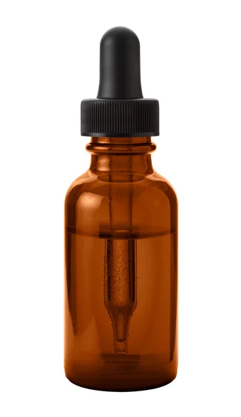 Botella cuentagotas marrón — Foto de Stock