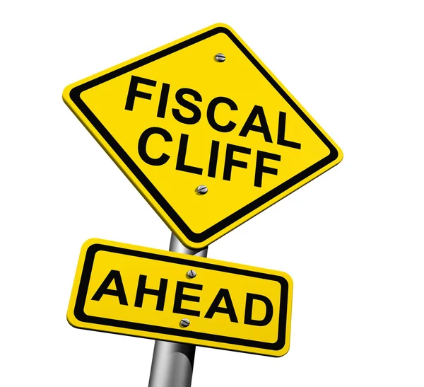 Cliff fiscal por delante — Foto de Stock