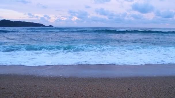 Praia Phuket Tailândia Praia Tropical Bonita Com Céu Azul Nuvens — Vídeo de Stock