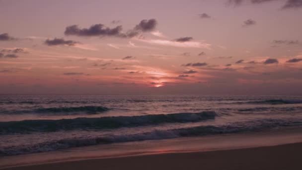 Phuket Thailand Schöner Tropischer Strand Mit Sonnenuntergang Schöner Strand Von — Stockvideo