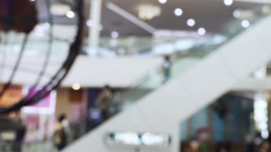 Defocus alışveriş merkezi geçmişi. Blur Bokeh alışveriş merkezi geçmişi. Görüntü departmanı arka plan için. Bokeh arkaplana sahip soyut alışveriş mağazası.