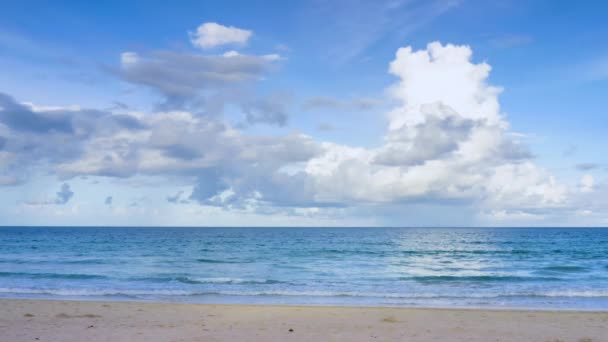 Vacker Tropisk Strand Med Solnedgång Himmel Vacker Phuket Stranden Känd — Stockvideo