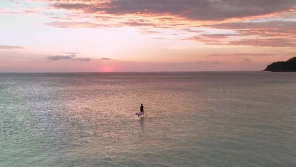 Фокет Таїланд Чудовий Тропічний Пляж Заходом Сонця Прекрасний Пляж Пхукет — стокове відео