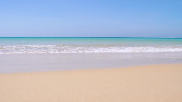 Phuket Beach Thajsko Krásná Tropická Pláž Modrou Oblohou Mraky Tropická — Stock video