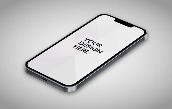 Schermo Dello Smartphone Sfondo Bianco Modello Telefono Moderno Design Dello — Foto Stock
