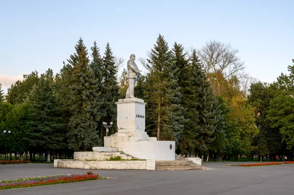 Monumento Vladimir Lenin Sulla Piazza Sovietica Rzhev Regione Tver Federazione — Foto Stock