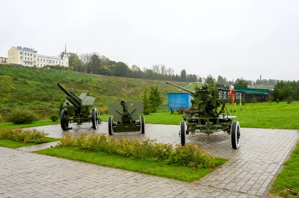 Exposição Equipamentos Militares Local Frente Museu Lore Local Rzhev Região — Fotografia de Stock