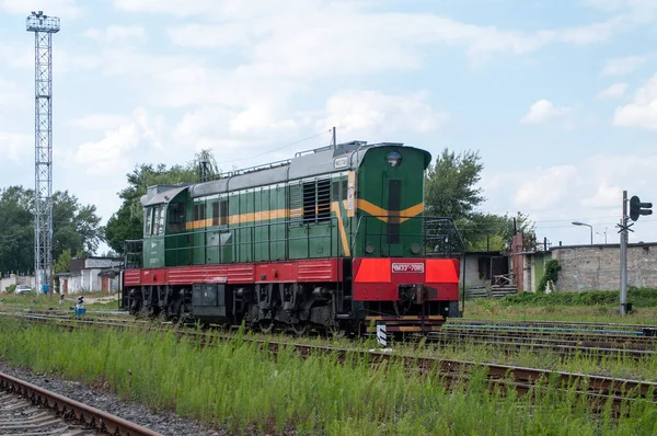 Locomotora Diesel Derivación Chme3T 7089 Estación Brest Northern Del Ferrocarril —  Fotos de Stock