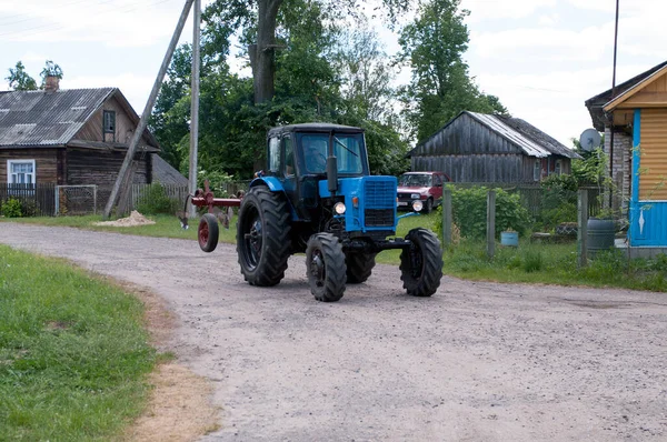 Tractor Mtz Білорусь Agrotown Peski Mosty District Grodno Region Білорусь — стокове фото