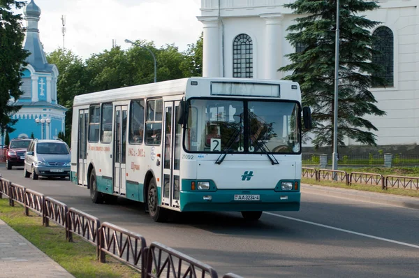 Autobús Urbano Neman 5201 Calle Sovetskaya Shchuchyn Región Grodno Belarús —  Fotos de Stock