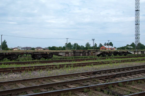 Montageplatformtype Sgnss 735 Bij Station Brest Northern Van Belarussische Spoorweg — Stockfoto
