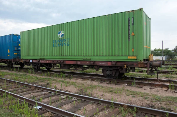 Befestigungsplattform Typ Lgs 580 Bahnhof Brest Nord Der Weißrussischen Eisenbahn — Stockfoto
