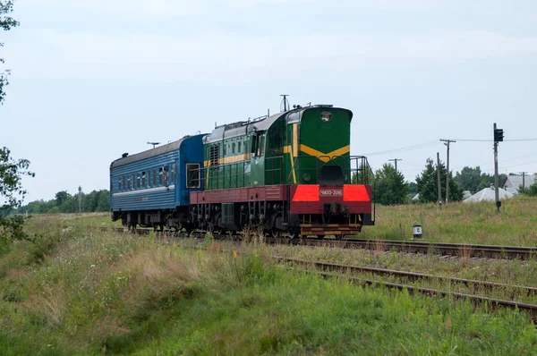 Scharnierende Diesellocomotief Chme3 2016 Brest Northern Station Van Belarussische Spoorweg — Stockfoto