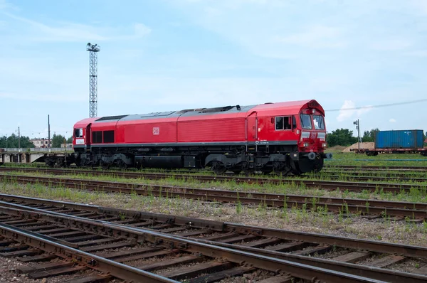 Vrachtdiesellocomotief 66178 Van Schenker Rail Polska Brest Northern Station Van — Stockfoto
