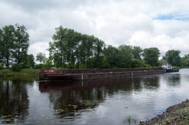 Pina nehri, Pinsk, Brest bölgesi, Belarus, 15 Haziran 2014 'te 