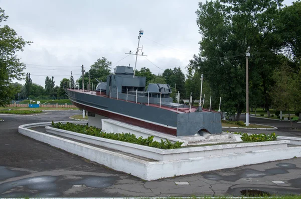 Gepantserde Boot Bka Het Park Vernoemd Naar Rode Banner Dnjepr — Stockfoto