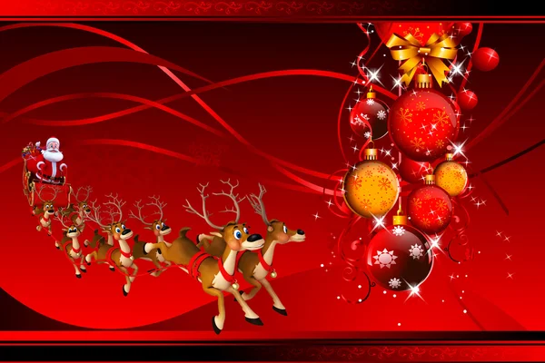 Weihnachtsmann mit rotem Hintergrund — Stockfoto