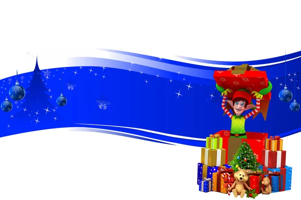 Elves on dark blue background — Stock Photo, Image