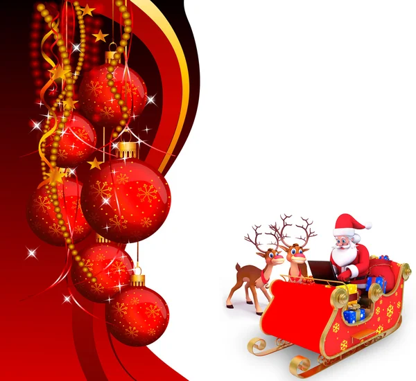 Santa claus met rode kleur achtergrond — Stockfoto