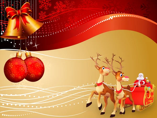Jultomten med jul färgstarka bakgrund — Stockfoto
