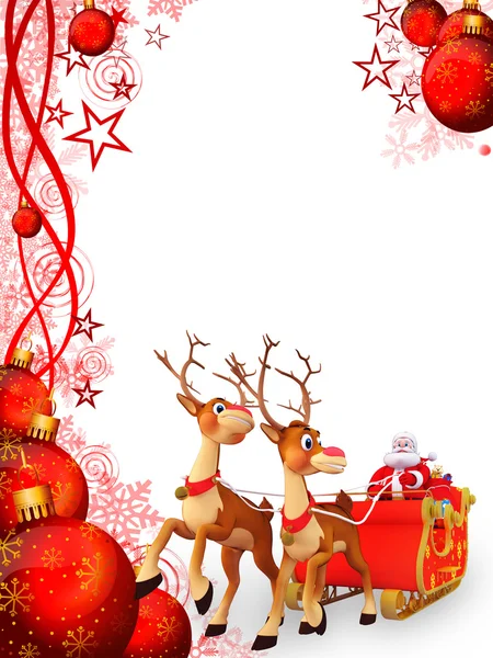 Santa claus met rode kleur achtergrond — Stockfoto