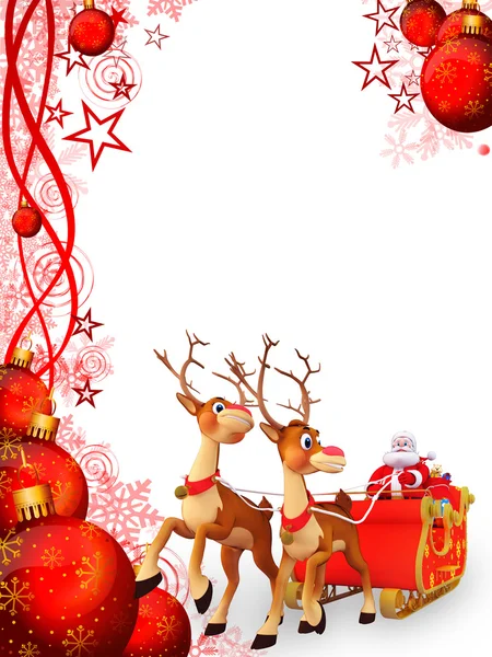 Santa claus with red color background — Stock Photo, Image