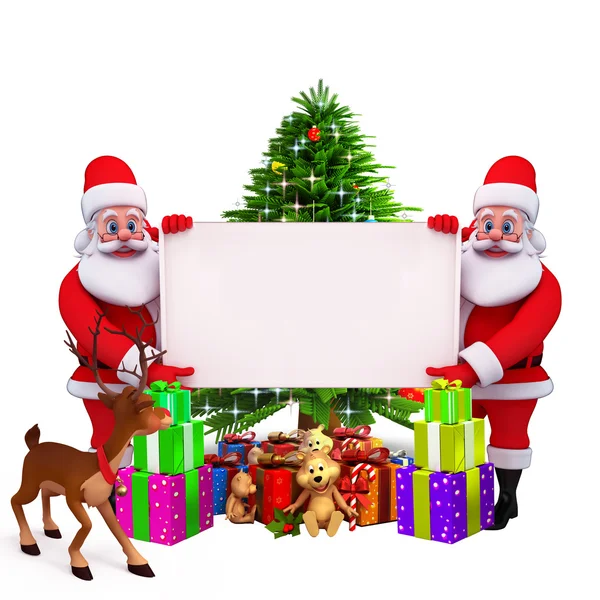 Santa claus with sign — Stock Photo, Image