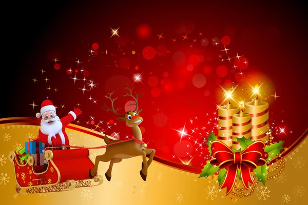 Санта Клаус з фоном червоного кольору — стокове фото