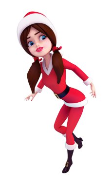 mutlu Noel Baba kız