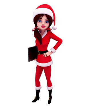 mutlu Noel Baba kız