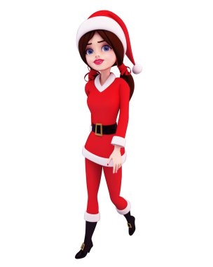 mutlu Noel Baba kız