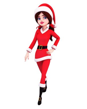 mutlu Noel Baba kız