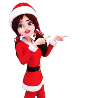 mutlu Noel Baba kız