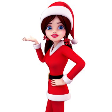 mutlu Noel Baba kız