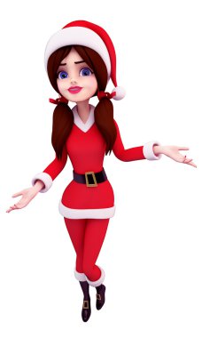 sevimli Noel Baba kız