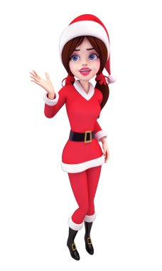 mutlu Noel Baba kız