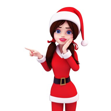 mutlu Noel Baba kız