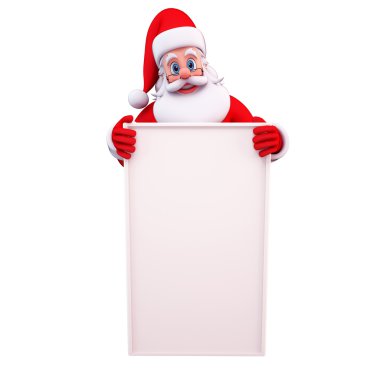 Noel Baba ile büyük bir tabela