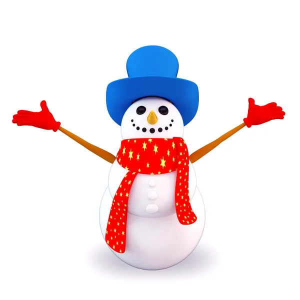 Happy snowman — Stock Photo, Image