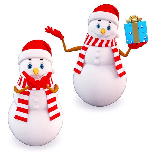 Happy snowman — Stock Photo, Image