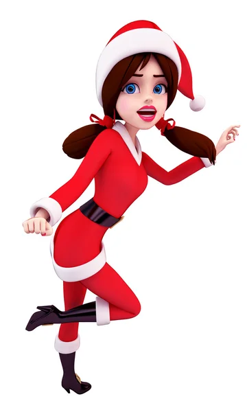 Happy santa girl — Stock Photo, Image