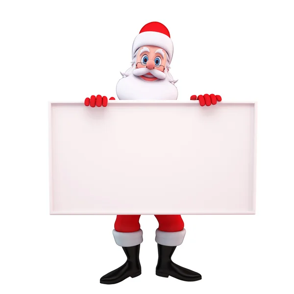 Kerstman met een groot bord — Stockfoto